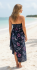 Sarong Beach Coverup Batik from Bali Large Size Black, White & Pink Flowers