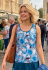  Short Cotton Blue / White Flower Print Sundress / Short Shift Dress - Fair Trade