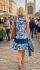  Short Cotton Blue / White Flower Print Sundress / Short Shift Dress - Fair Trade