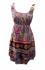 Cotton Colourful Short Strappy Sundress - Purple Exotic Bird Print - Fair Trade