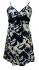 Short Black and White Friesian Print Florence Dress / Sundress - Fair Trade