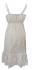 Cream Handloom Cotton Anna Linen Effect Short Dress with Ruffle - Fair Trade